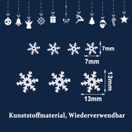 ParPix Pack of 1500 Snowflakes Decorative Confetti, Glitter Christmas Table Decoration, Small Scatter Decoration, Christmas Winter Decoration, Snowflake Christmas Decoration for Wedding, Birthday, New