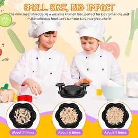 Chicken Shredder with Removable Plate - Manual Meat Shredder Tool with Transparent Lid & Cleaning Brush, Dishwasher Safe Kitchen Gadget for Shredding Chicken, Pork, Beef, Pulled Pork(Mint Green)