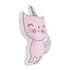 Everything Kids Caticorn Girl Power & White Decorative Pillow, Pink,