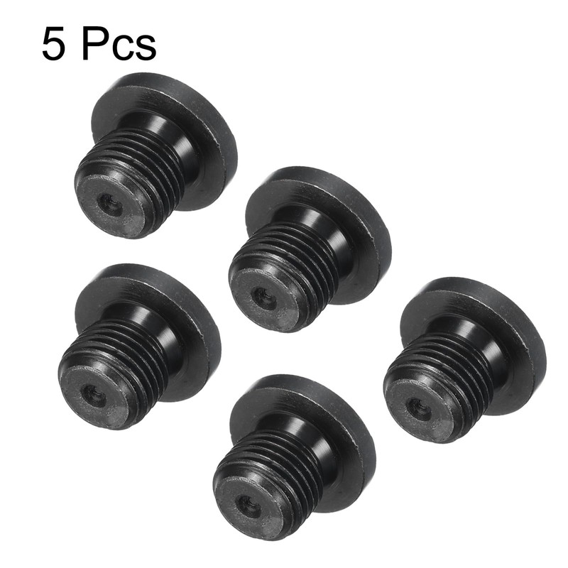 sourcing map 5Pcs G1/4, Outer Hex Head Thread Pipe Plug