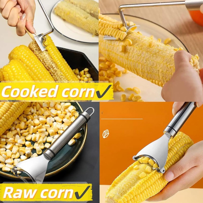 Corn Peeler 3PCS Stainless Steel Corn Peeler,Stripper Tool and Corn