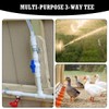 Vankcp 50 Pack Chicken Waterer PVC Tee Fittings, PVC Tee