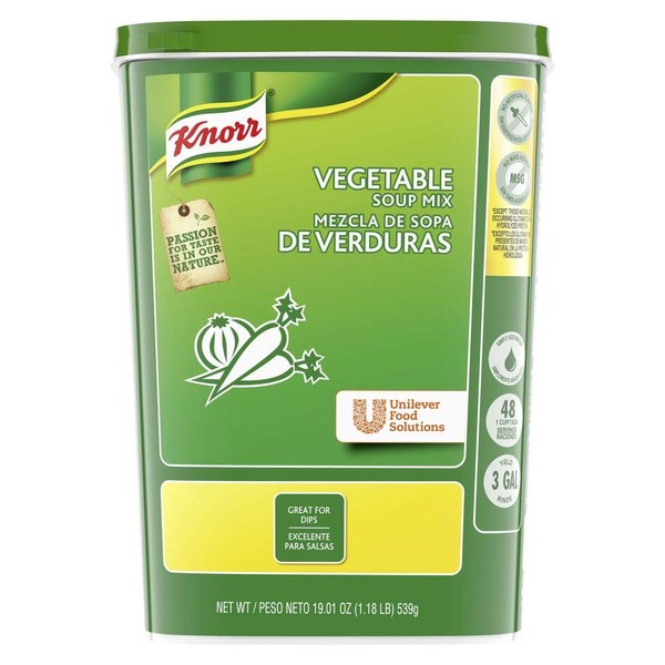 Knorr Professional Vegetable Soup Mix Vegetarian, No Artificial Flavors, No added MSG, 19.01 oz, Pack of 6