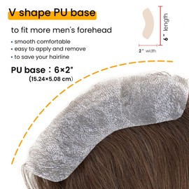 Lordhair Toupee Men's 100% European Real Hair Toupee Human Hair V-Loop Skin Toupee Men Toupee Men Toupee Real Hair Men