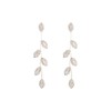BSLVWG Crystal Leaf Drop Earrings Leaf Tassel Dangle Earrings Rhinestone