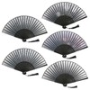 5 Pack Hand Fan Folding, Chinese Fan, Bamboo Handheld Fans