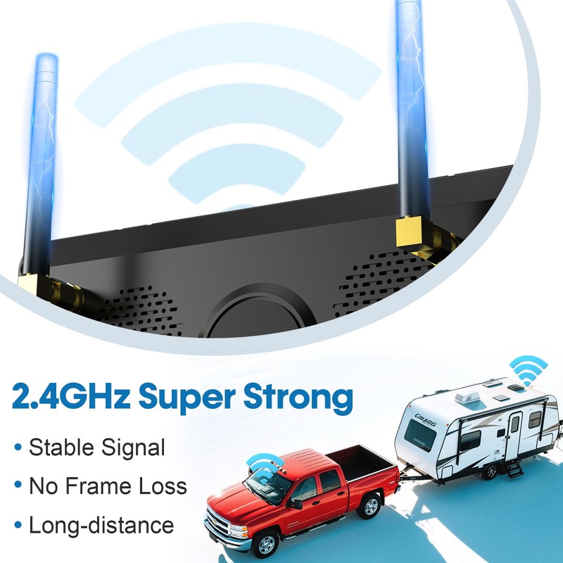 7-Inch Wireless Backup Camera for RV Trailer - HD 1080P