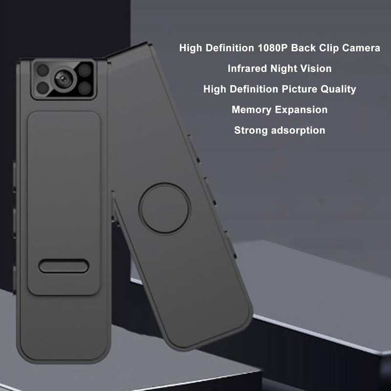 Body Mounted Camera 1080P 60FPS Back Clip Night Vision 130