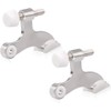 Satin Nickel Hinge Pin Door Stopper with Rubber Bumper –