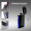 Dual Arc Plasma Lighter with LED Battery Indicator and Box,