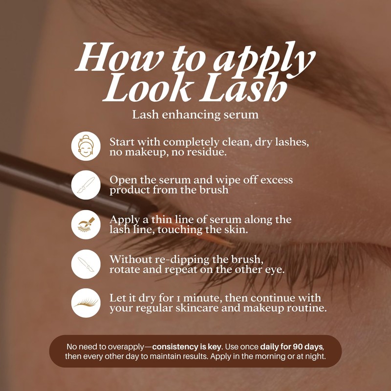 Look Lash Eyelash Enhancing Serum & Eyebrow Serum – Supports