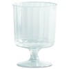 WNA CCW5240 Classicware Fluted Pedestal Wine Glasses, Glass-Like Feel, Polystyrene