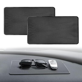 2 Stück 27x15 cm Universal Antirutschmatte Auto Armaturenbrett, Starke Adsorption Auto Armaturenbrett Antirutschablage, PVC Hochtemperaturbeständig, Sonnenbrille, Schlüssel Und Antirutschmatte Handy