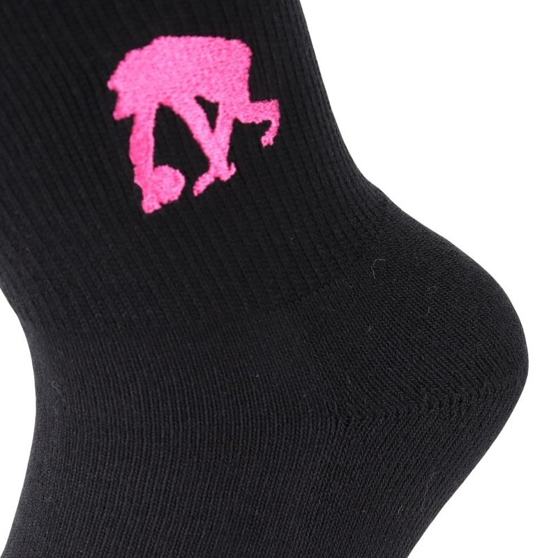 EGOZARU Basketball One Point Socks EZAC-8802-142 (Black x Pink/M/Men's, Lady's)