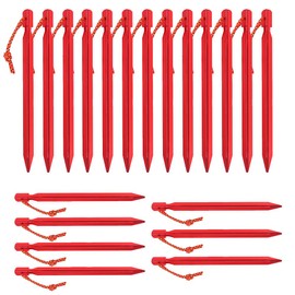 20PCS Heavy Duty Tent Pegs – Y-Shape Aluminium Camping Stakes – Durable Ground Pegs for Tents, Tarpaulin, Sand & Outdoor Use – Red