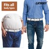 LEACOOLKEY Double Prong Leather Belts for Men PU Leather Work