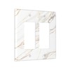 Lhdlnn White Gold Marble Light Switch Cover Decorative Double Rocker