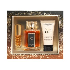 Diane Castel Very Oud Gift Set - Woody Amber Fragrance - Perfume for Women and Body Lotion - Notes of Vanilla, Raspberry, Rose, Lychee, Leather - 3 pc