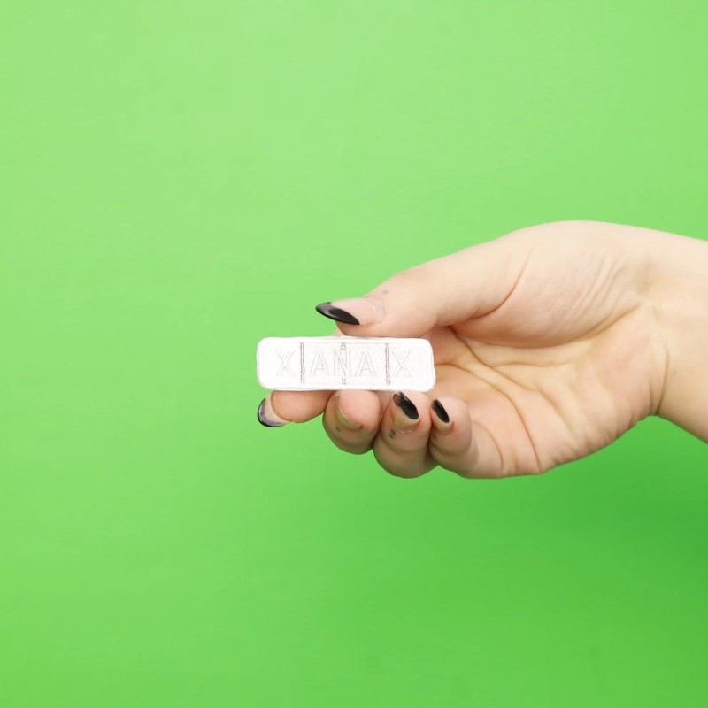 Xany Bar Pill Patch Chill Calm Embroidered Iron On