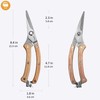 BUGUI Wood Handle Garden Shears, Long Straight Tip, All Steel