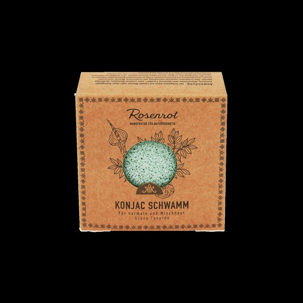 Rosenrot Green Clay Konjac Sponge, 1 Pc