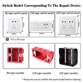 Eagles Cassette Repair Device/Electrical Box Repair,86 Type Switch Socket Universal Outlet Box Repairer 10 Screws Tools Sturdy Switch and Socket+1 Wrench-Upgraded Nylon Insulation