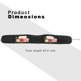 Yuibthr Chin Strap for Sleeping, V Line Lifting Mask, Reusable Face Strap, Jaw Exerciser, with Wildflowers Print (black)