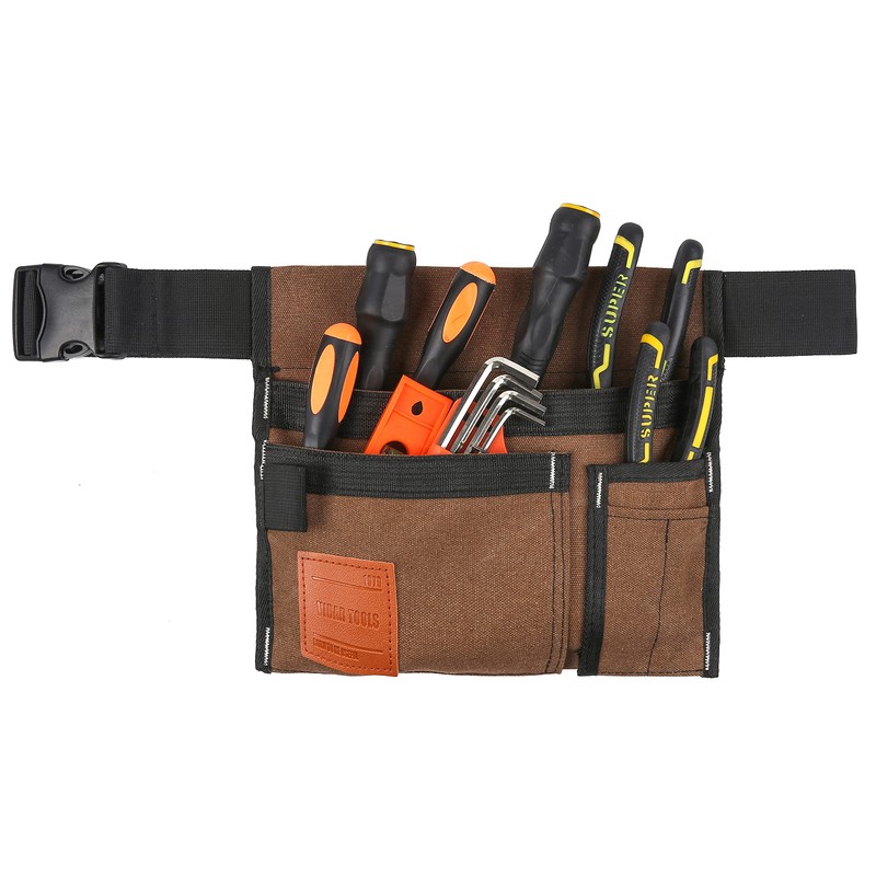 VIDAR TOOLS 6-Pocket Single Side Tool Belt Pouch/Utility Belt/Work Apron
