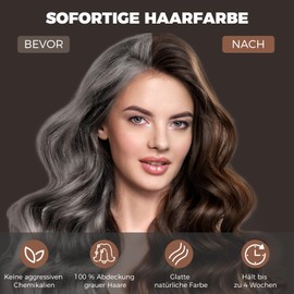 Hair Colour Dark Brown Hair Dye Shampoo for Men and Women, Hair Colour Shampoo for Grey Hair (Dark Brown)