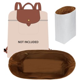 Neylissia Backpack Organizer Insert Compatible with Longchamp Le Pliage Backpacks and More, Ultra-light Waterproof Dup*ntPaper le pliage Large Organizer, Keeps Tote Handbag Neat(White, Backpack Style)