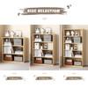 NELYE Basic Open Shelf Bookcase - 4-Tier Wooden Cube Storage