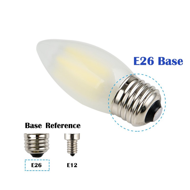 OPALRAY C35 6W(60W Incandescent Equivalent) LED Candelabra Bulb, LED Filament