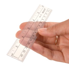 Westcott 6-Inch Flexible Metric Ruler, Clear