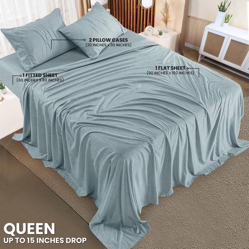 Utopia Bedding Queen Sheet Set – 4 Piece Bed Sheets