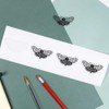 4 x Small 50mm 'Spotted Moth' Transparent/Clear Sticker Decals for