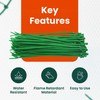 Home.smart 100 x Green Nylon Cable Ties 300 x 4.8mm