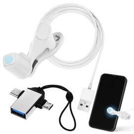 UKCOCO Automatic Phone Screen Clicker, Simulated Finger Clicker Clip-on with 2 in 1 OTG Connector Screen Auto Clicker for Gaming, Shopping, Live Broadcasts