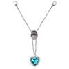 [AOAODIMP] Rhinestone Heart Hat Chin Cord Adjustable Chain Hat Strap