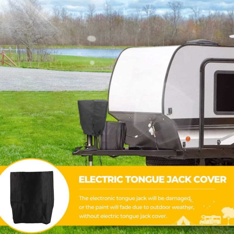 Tongue Jack Cover Polyester Oxford Cloth for RV Electric Trailer