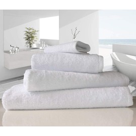 linenHall 500gsm, Combed Organic Cotton Bath Towels in White