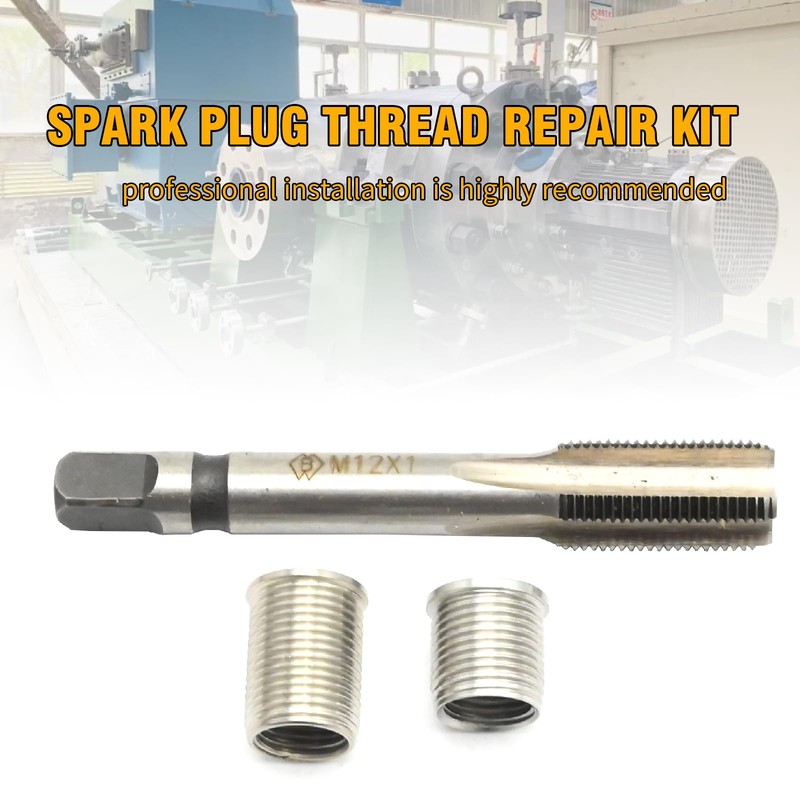VIKKSAER Spark Plug Thread Repair Tool, M10x1.0 Thread Tap Kit