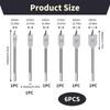 6 Pcs Spade Drill Bits Set, Flat Wood Drill Bits