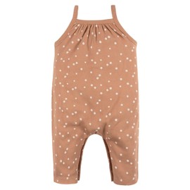 Gerber Baby Girls Sleeveless Cotton Long-Leg Romper Jumpsuit, Ditsy Floral, 12 Months