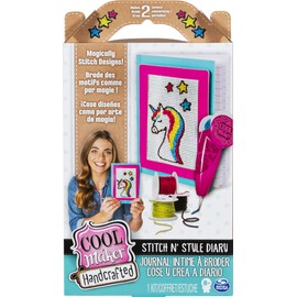 Cool Maker, Handcrafted Stitch N’ Style Diary Activity Kit, Makes 2 Covers, for Ages 8 and Up