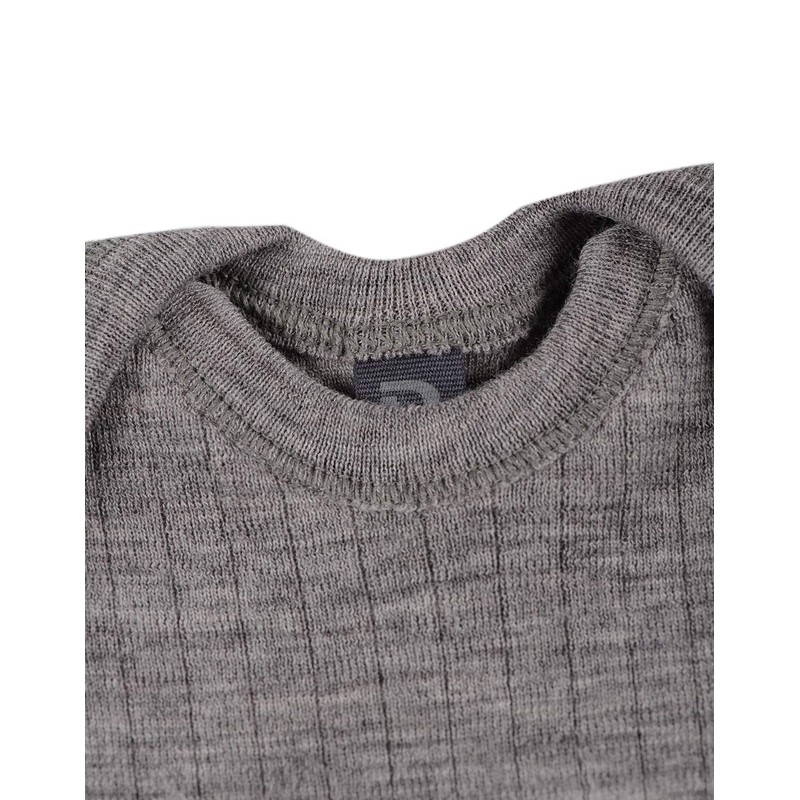 Dilling Ribbed Baby Bodysuit Made from 100% Organic Merino Wool,