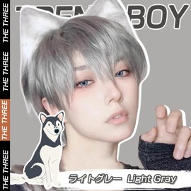 Hawkko Men's Short Wig, Full Wig, Long Straight Wig, Men's Wig, Black, Men's Wolf Cut, Wig, Men's, Harajuku, Handsome, Men's, Natural, Small Face, Heat Resistant, Popular, Fashion, Imechan, Cosplay,