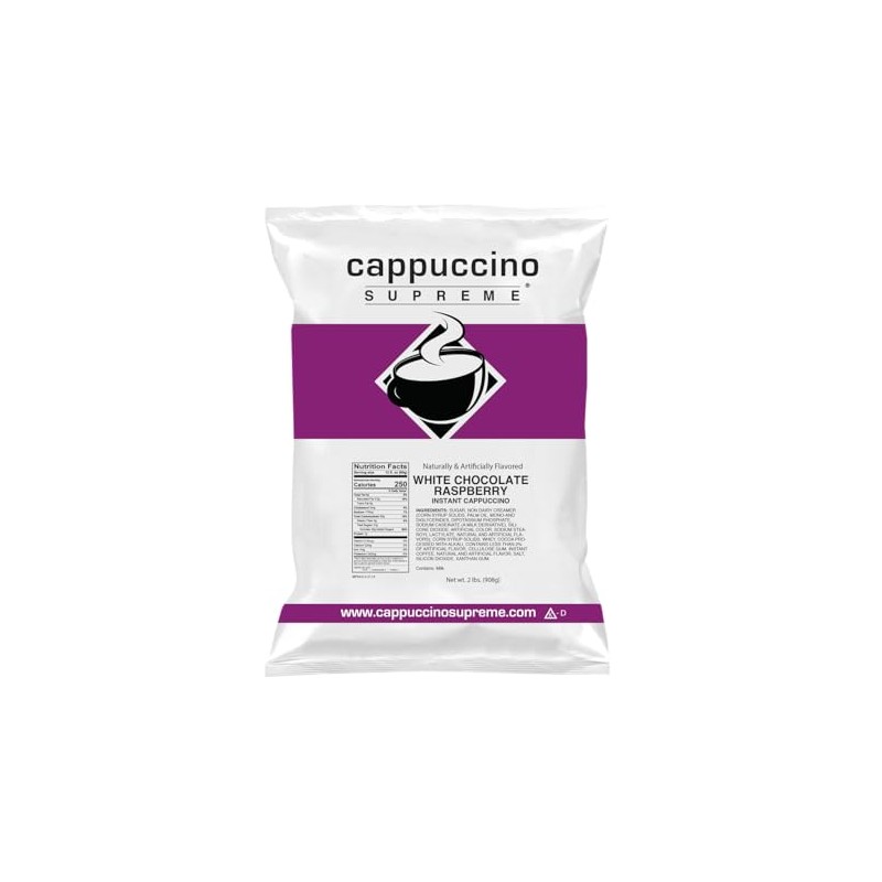 Cappuccino Supreme 2 lb bag White Chocolate Raspberry Instant Cappuccino