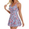 COLIZERE Traje de Baño Mujer Completo con Falda Cuello en
