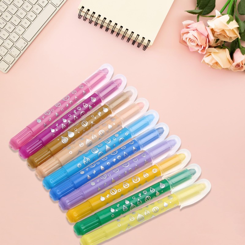 QttvbTna Colours Gel Highlighter Set, 10 Pieces Colourful Bible Markers,