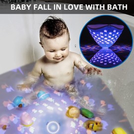 Bathtub Floating Light, Swimming Pool Lights with Colorful Fish Pattern for Bathroom Toys, Aquariums, Various Party Decoration Lights (3AAA Batteries Powered, Not Included)